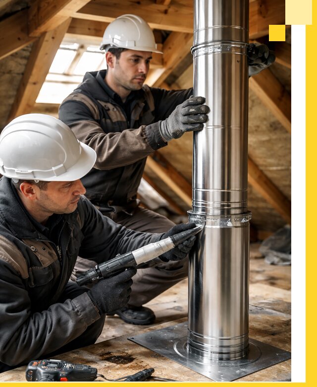 Монтаж дымоходов для каминов в Новокуйбышевске с гарантией качества