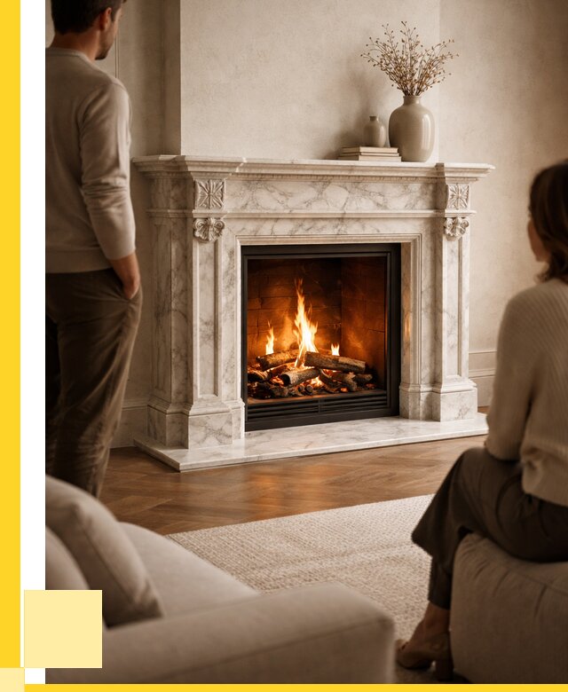 Мраморные камины под ключ в Новокуйбышевске от 256050 р. | ЭриданНвб