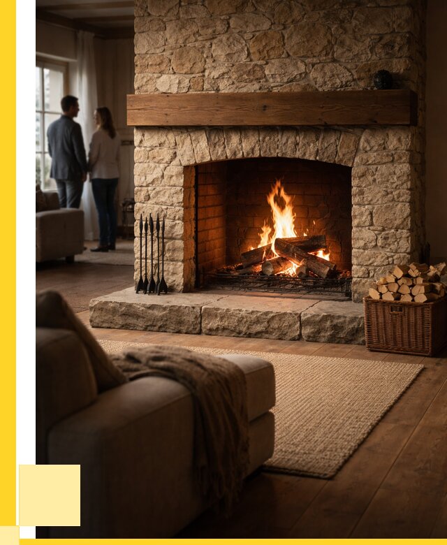 Открытые камины под ключ в Новокуйбышевске от 153630 р. ЭриданНвб