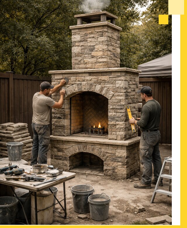 Проектирование и установка уличных каминов в Новокуйбышевске