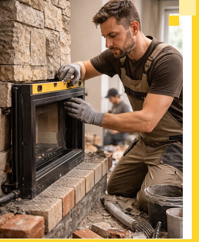 Дровяные камины под ключ в Новокуйбышевске: монтаж, обустройство