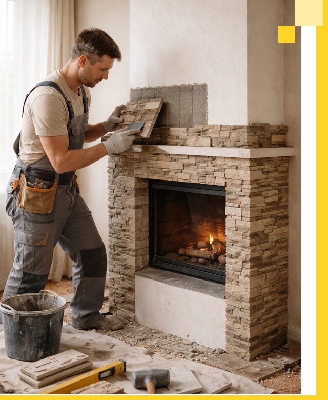 Изготовление и монтаж каминов для дома под ключ в Новокуйбышевске