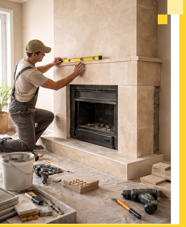 Установка и монтаж каминов в частном доме под ключ в Новокуйбышевске