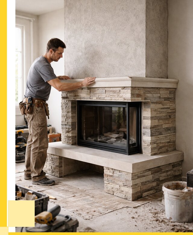 Изготовление каминов под ключ в Новокуйбышевске от 153630 р. | ЭриданНвб