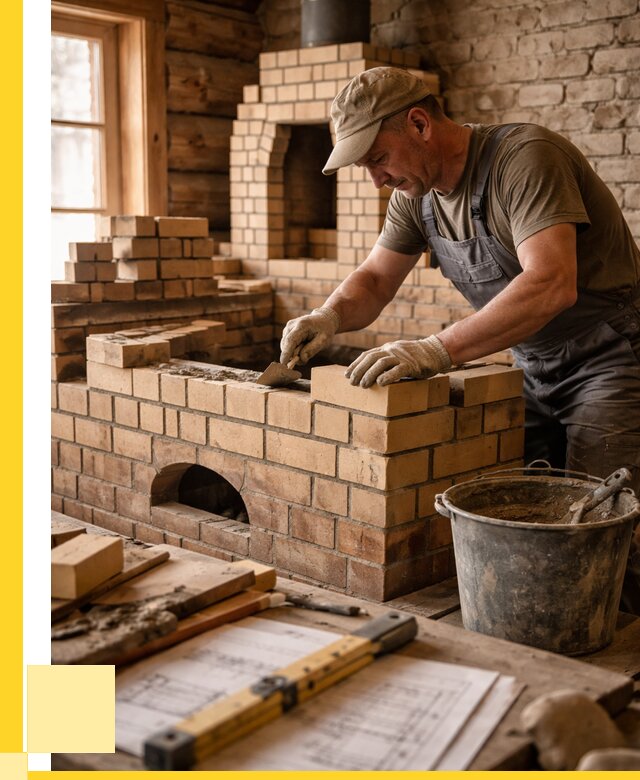 Кладка печей из кирпича в Новокуйбышевске цены от 30726 р. - ЭриданНвб