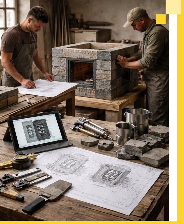 Разработка проектов печей с согласованием и монтажом в Новокуйбышевске