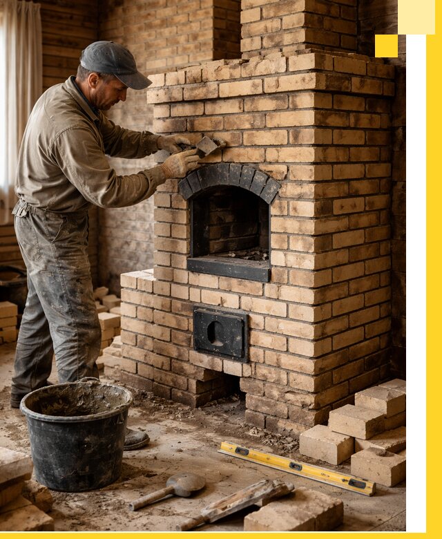 Кирпичные печи под ключ в Новокуйбышевске: проектирование и кладка