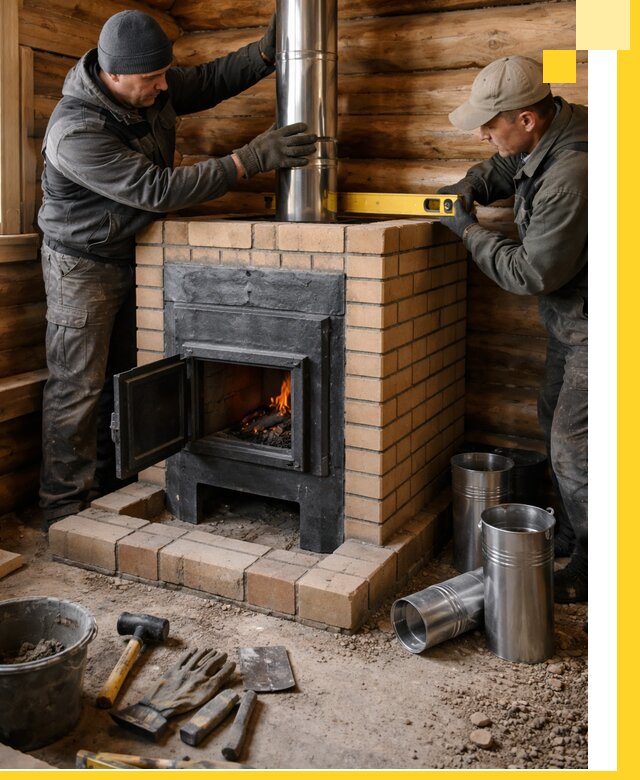 Проектирование, изготовление и установка банных печей в Новокуйбышевске