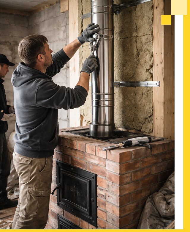 Изготовление и монтаж печей и дымоходов под ключ в Новокуйбышевске