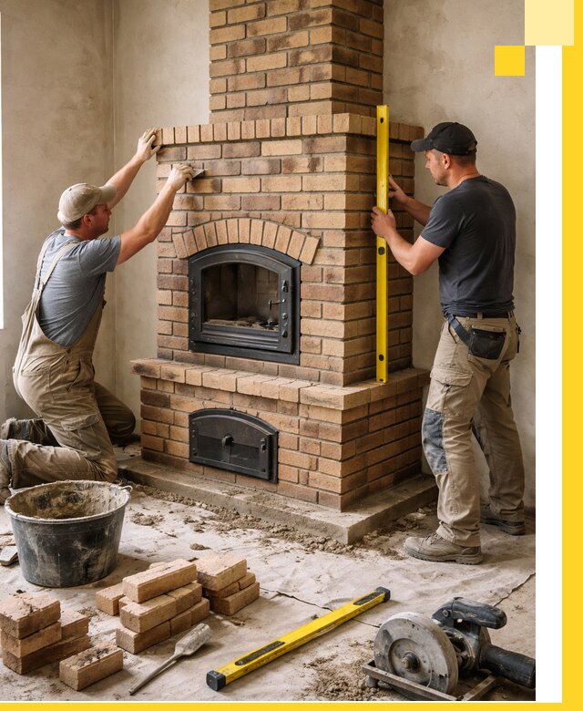 Продажа и установка печей и каминов для дома под ключ в Новокуйбышевске