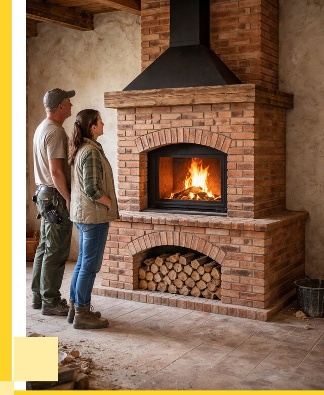 Печи камины из кирпича в Новокуйбышевске от 122904 р. | ЭриданНвб