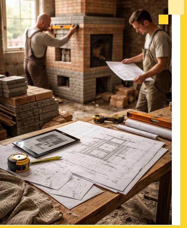 Проекты печей и каминов с индивидуальным дизайном в Новокуйбышевске