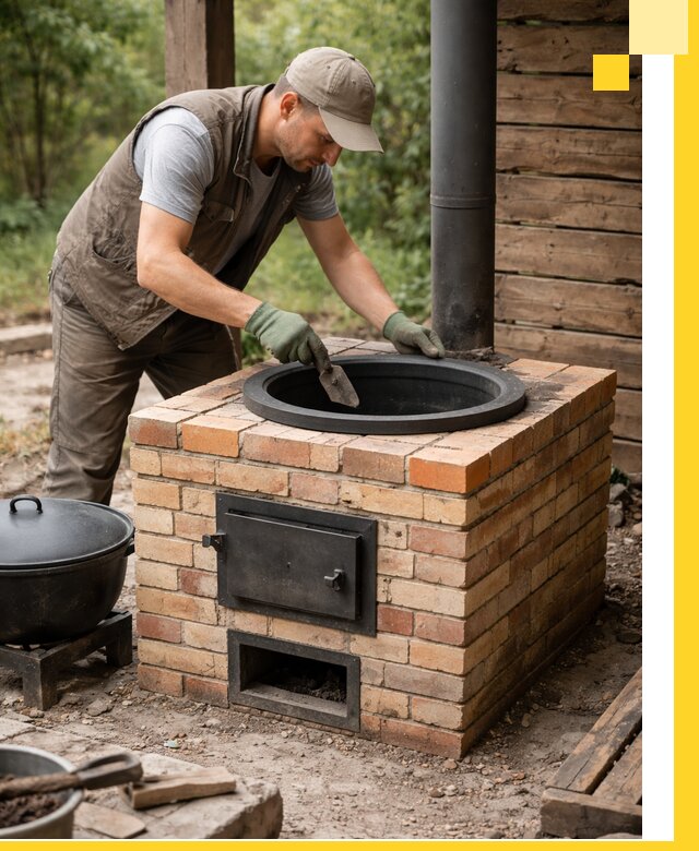 Изготовление и установка печей для казана в Новокуйбышевске под ключ