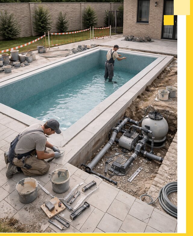 Строительство бассейнов под ключ в Новокуйбышевске: проекты и монтаж