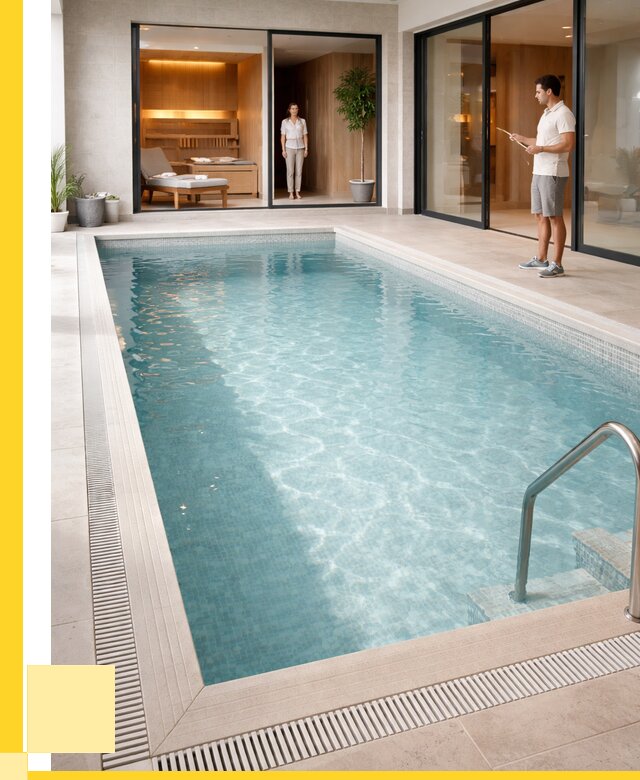 Отделка бассейна пленкой ПВХ в Новокуйбышевске от 3585 р. - ЭриданНвб