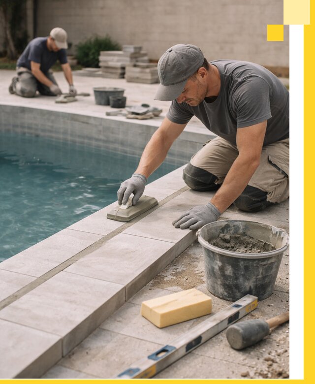 Отделка бассейнов в Новокуйбышевске: декоративная отделка и гидроизоляция