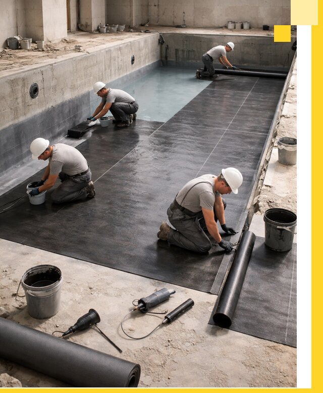 Профессиональная гидроизоляция бассейнов и чаш в Новокуйбышевске под ключ