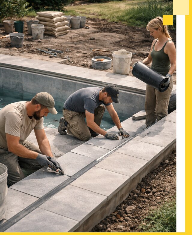 Строительство и монтаж уличных бассейнов под ключ в Новокуйбышевске