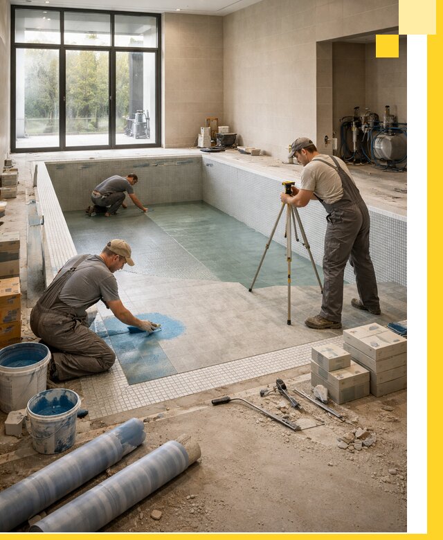 Проект и строительство закрытых бассейнов в Новокуйбышевске под ключ