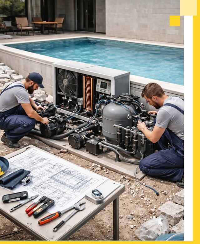 Проектирование и монтаж бассейнов с подогревом в Новокуйбышевске