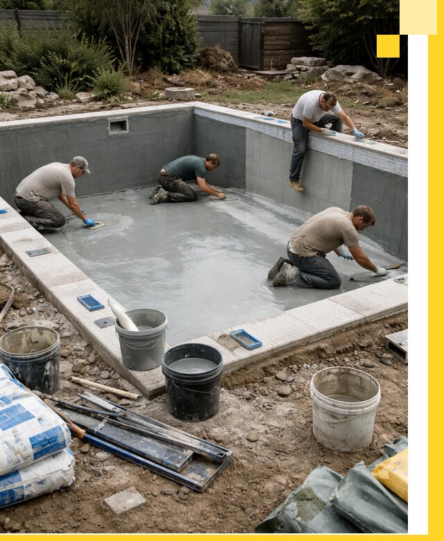 Изготовление и монтаж чаши бассейна под ключ в Новокуйбышевске