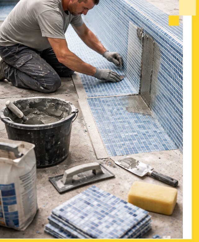 Укладка и ремонт мозаики для бассейнов под ключ в Новокуйбышевске