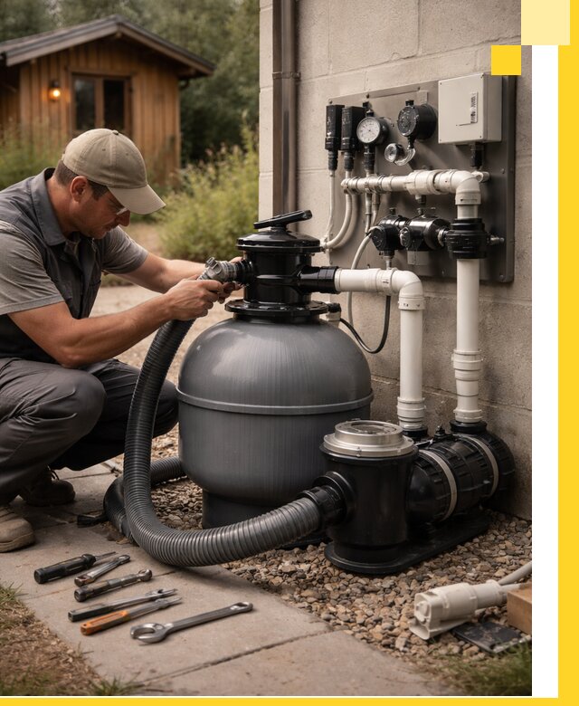 Продажа и монтаж фильтров и насосов для бассейнов в Новокуйбышевске