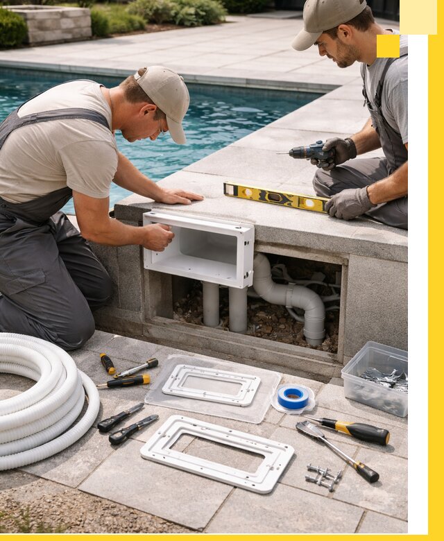 Поставка и установка скиммеров для бассейнов в Новокуйбышевске