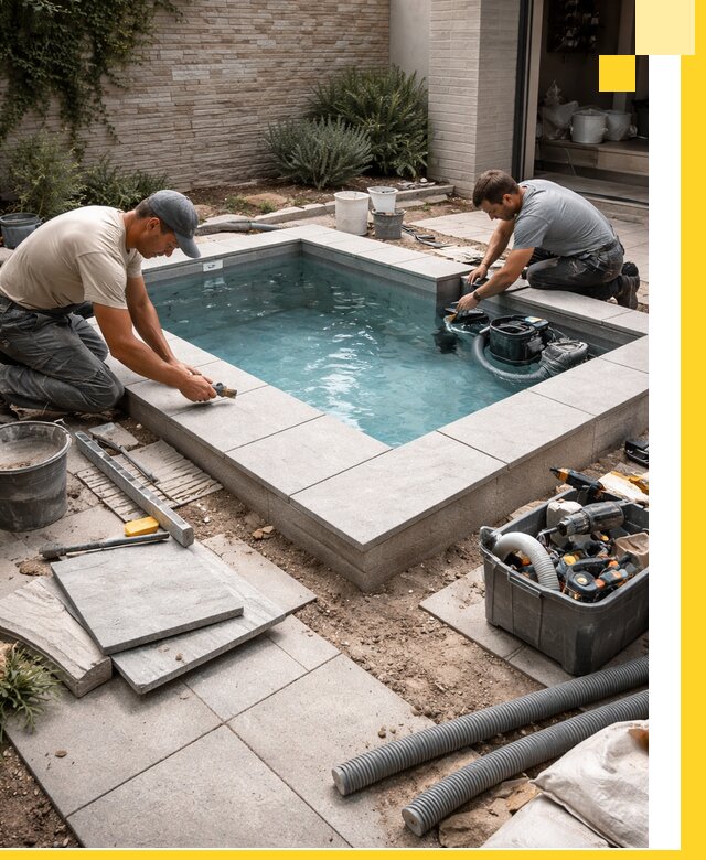 Мини бассейны под ключ в Новокуйбышевске, дизайн и установка