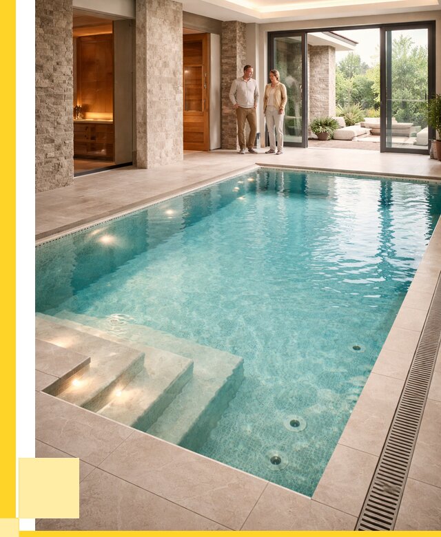 Бассейн во дворе в Новокуйбышевске: проект, отделка от 1229040 р. | ЭриданНвб