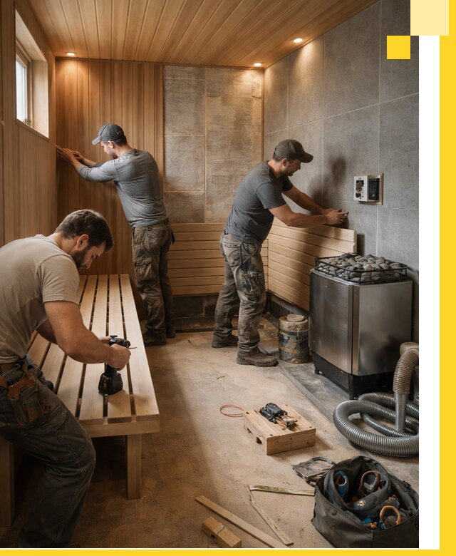 Сауны под ключ в Новокуйбышевске, проектирование, строительство, отделка