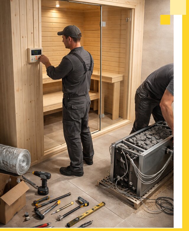 Поставка, установка и монтаж электрических саун в Новокуйбышевске