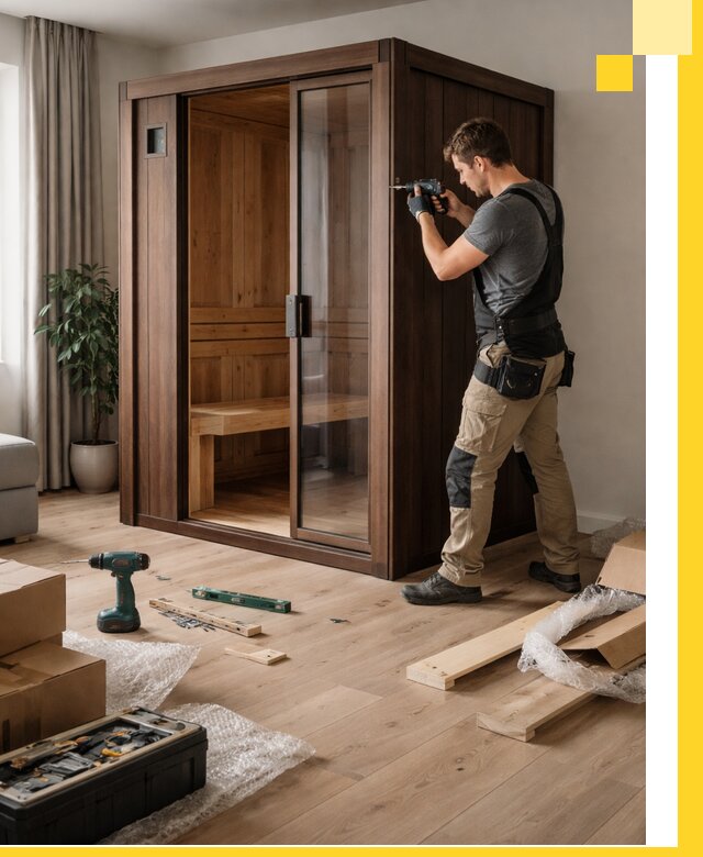 Установка и производство мини саун под ключ в Новокуйбышевске