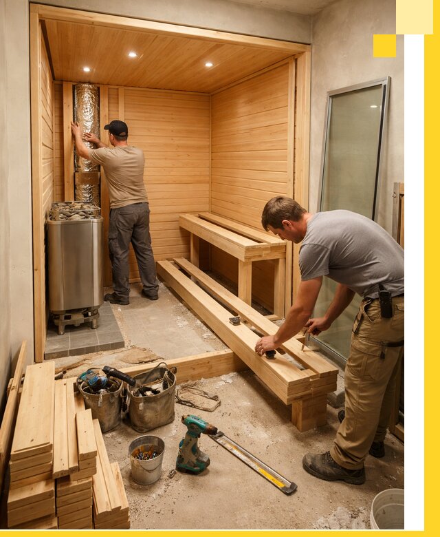 Проектирование и установка домашних саун под ключ в Новокуйбышевске