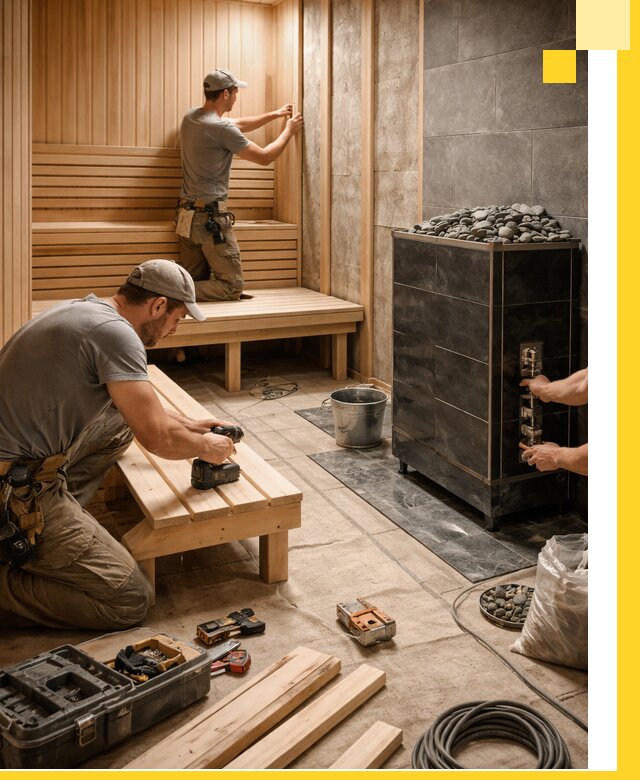 Дизайн и строительство интерьерных саун под ключ в Новокуйбышевске