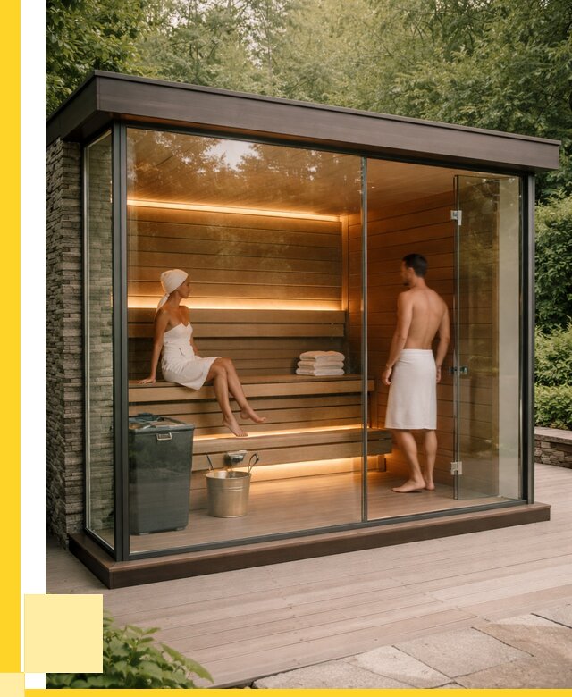 Сауна стеклянная и двери для сауны в Новокуйбышевске от 256050 р. | ЭриданНвб