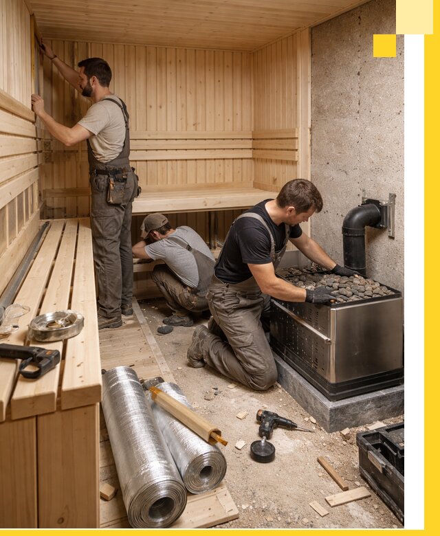 Индивидуальные сауны на заказ в Новокуйбышевске под ключ, проект и монтаж