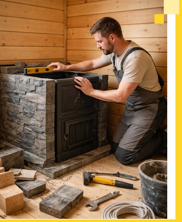 Производство и установка печей для саун под ключ в Новокуйбышевске