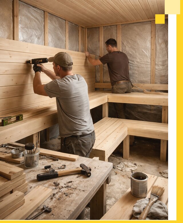 Профессиональная отделка бань и саун под ключ в Новокуйбышевске