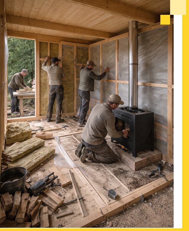 Профессиональный монтаж бань под ключ в Новокуйбышевске для дома