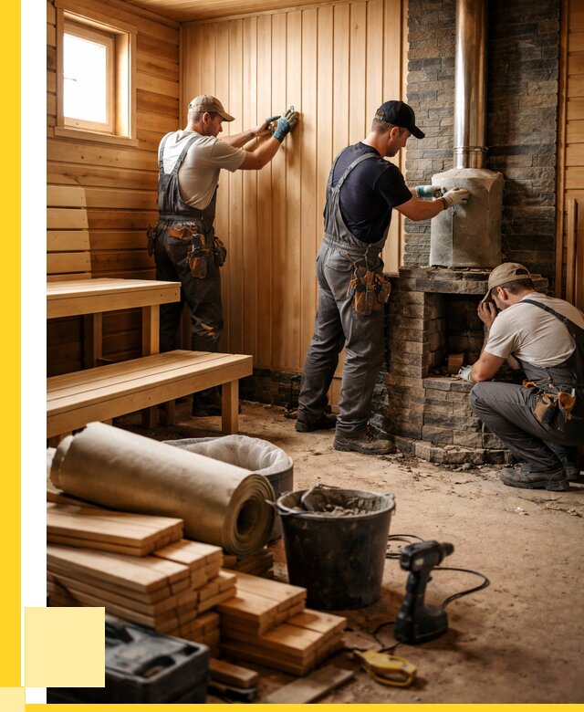 Ремонт бань под ключ в Новокуйбышевске от 46089 р. | ЭриданНвб