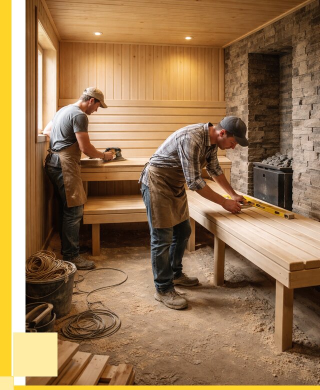 Отделка бани в Новокуйбышевске: внутренняя отделка от 3073 р. | ЭриданНвб