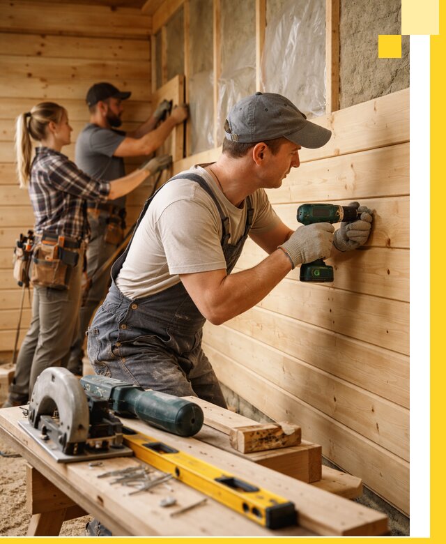 Обшивка бань под ключ в Новокуйбышевске: отделка стен и потолков