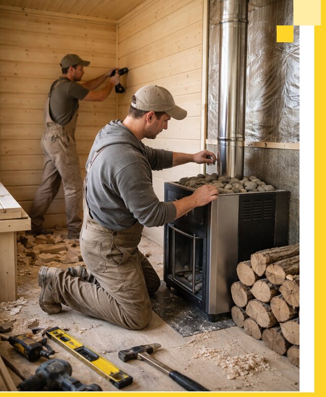 Строительство деревянных бань под ключ в Новокуйбышевске проекты и монтаж