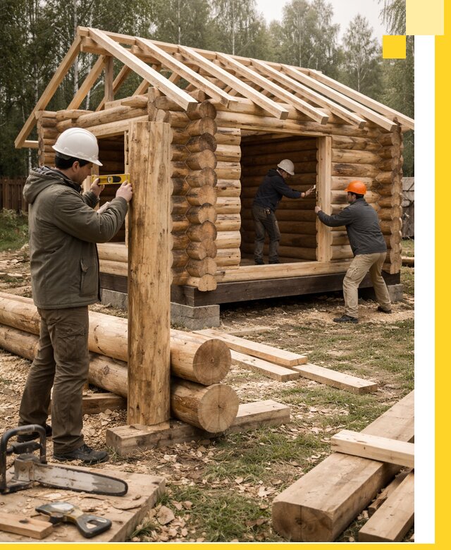 Строительство бань для дачи под ключ в Новокуйбышевске с доставкой и монтажом