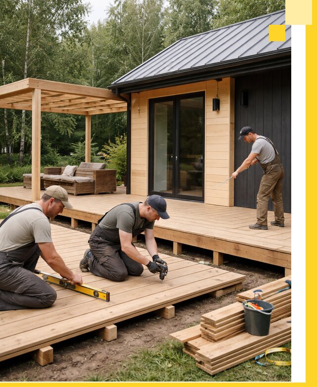 Строительство бань с террасой и бассейном под ключ в Новокуйбышевске