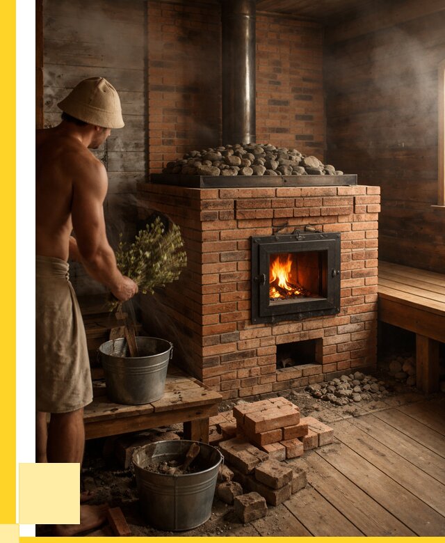 Кирпичные банные печи в Новокуйбышевске от 92178 р. | ЭриданНвб