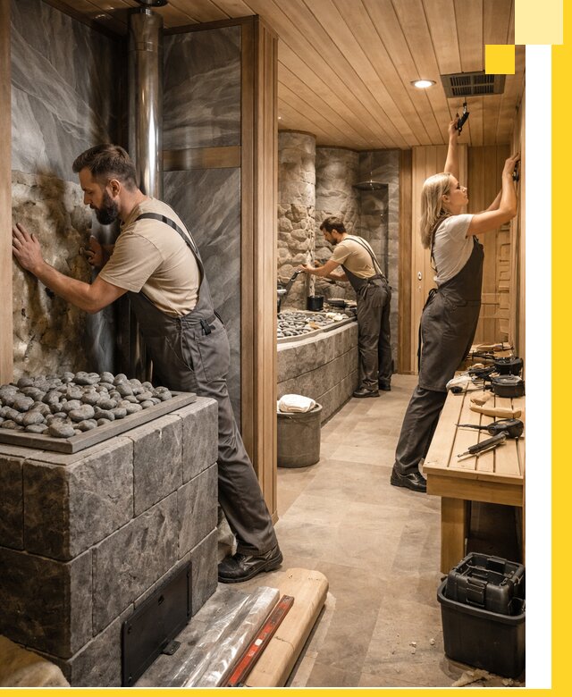 Строительство бань и SPA процедур в Новокуйбышевске под ключ и отделкой