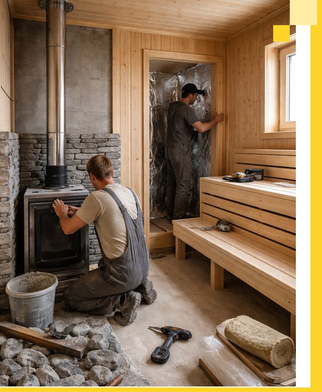 Строительство и изготовление бань под ключ в Новокуйбышевске