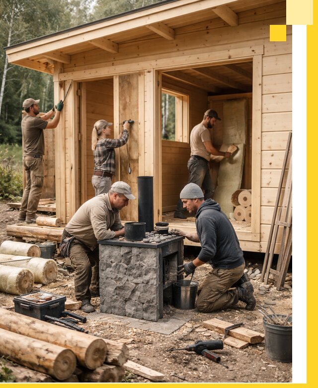 Купить баню под ключ в Новокуйбышевске строительство монтаж отделка